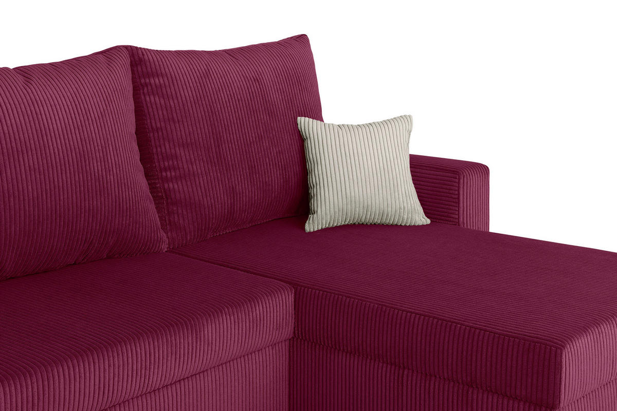 ECKSOFA Rot  - Rot, Design, Kunststoff/Textil (228/147cm) - P & B
