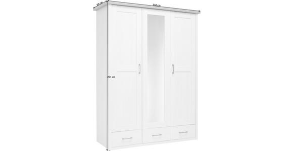 KLEIDERSCHRANK  in Weiß, Trüffeleichefarben  - Trüffeleichefarben/Graphitfarben, LIFESTYLE, Holzwerkstoff/Metall (148/201/62cm) - Carryhome