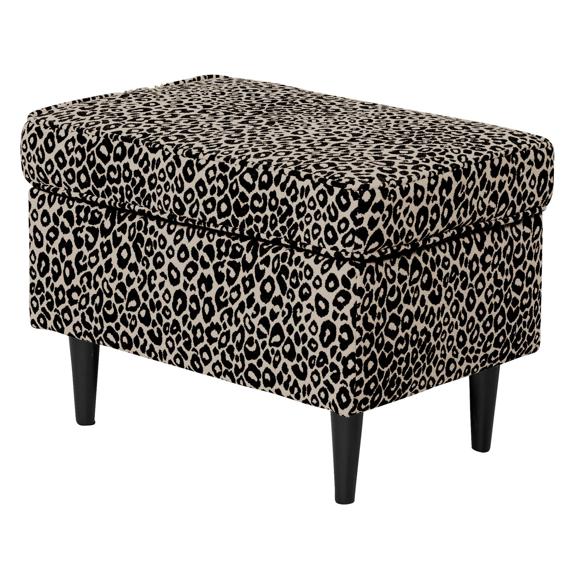 HOCKER in Textil Braun, Schwarz  - Schwarz/Braun, MODERN, Holz/Textil (63/43/42cm) - MID.YOU