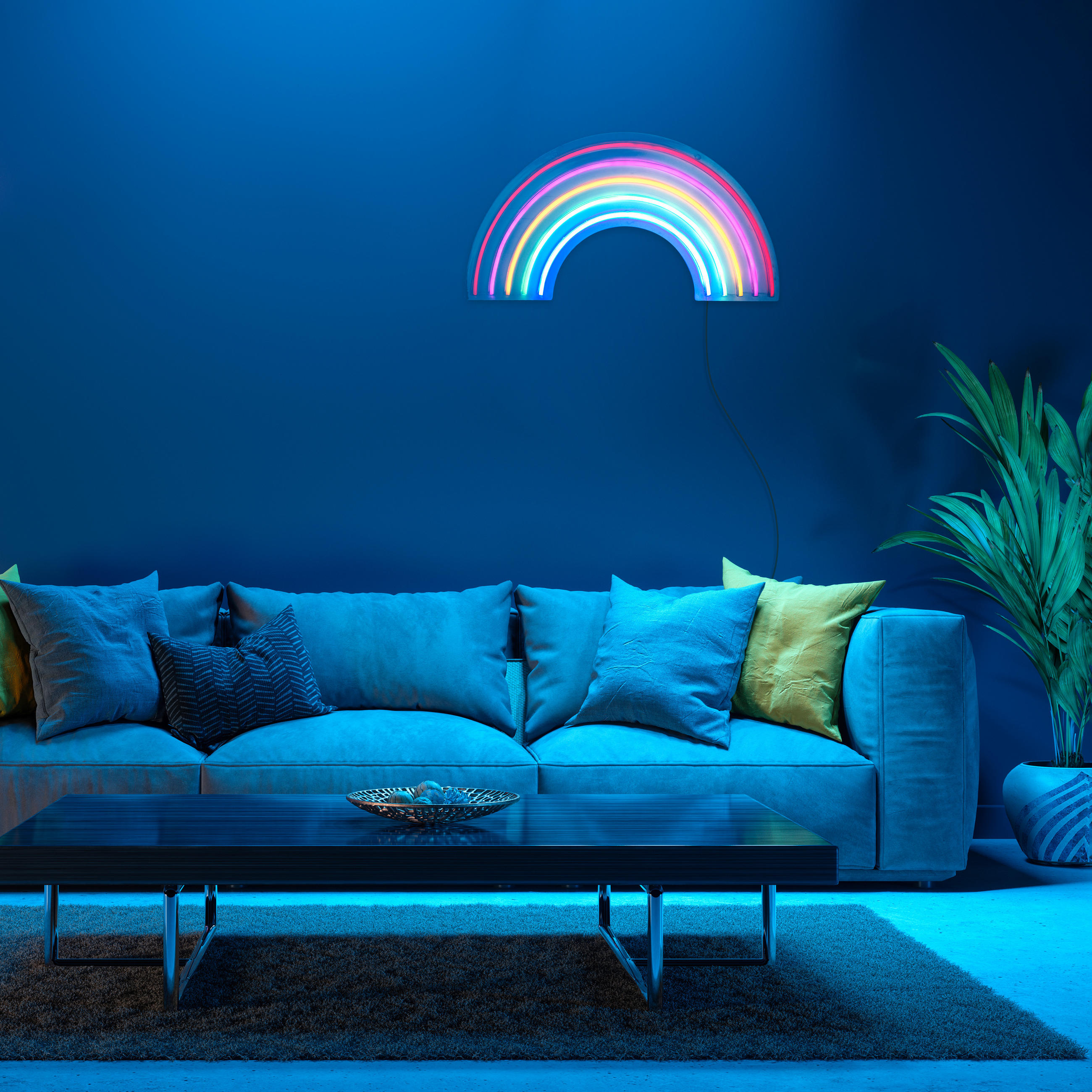 LED-DEKORATIONSLAMPA Neon-Rainbow 63/1,5/32 cm   - Basics, plast (63/1,5/32cm)