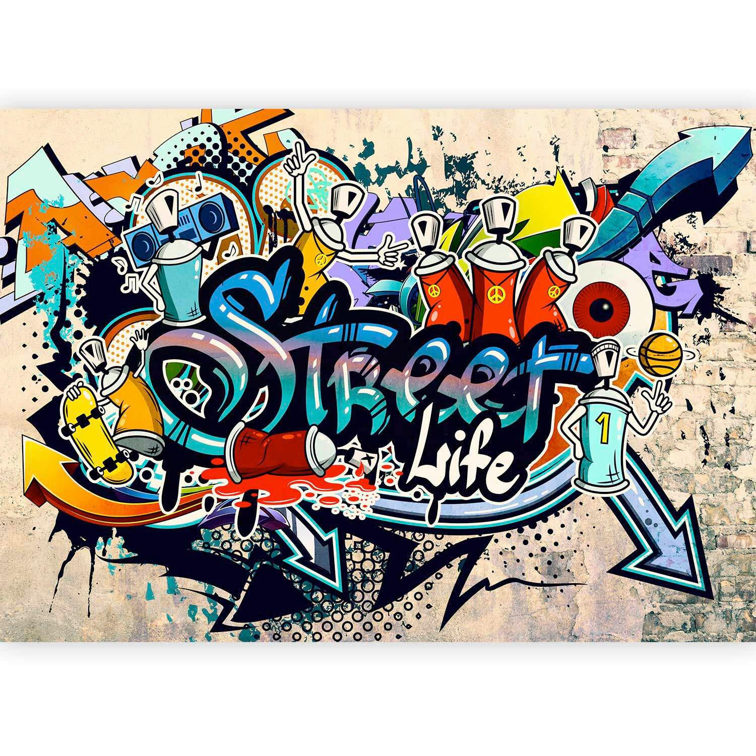 FOTOTAPETE  - Blau/Beige, LIFESTYLE, Textil (250/175cm) - artgeist