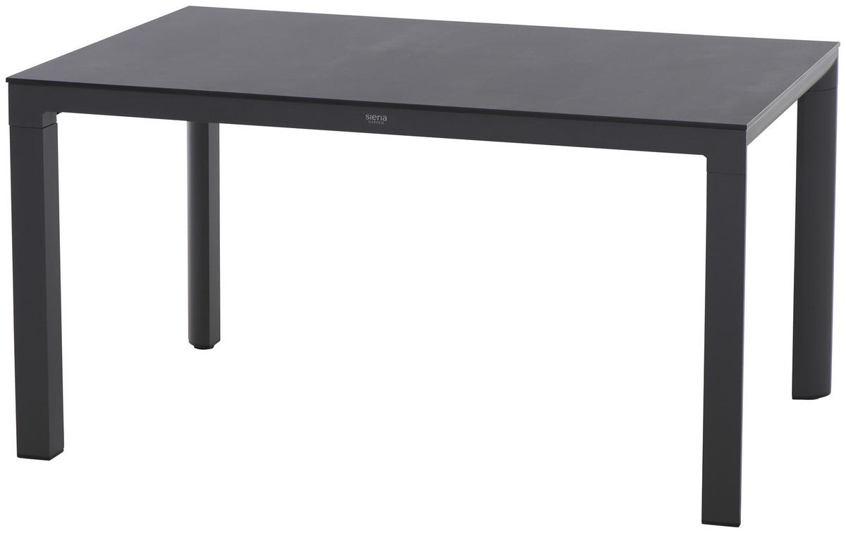 GARTENTISCH 140/90/74 cm Metall rechteckig  - Anthrazit/Graphitfarben, Basics, Kunststoff/Metall (140/90/74cm) - Siena Garden