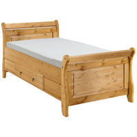 BETT 100/200 cm  in Laugenfarbig  - Laugenfarbig, ROMANTIK / LANDHAUS, Holz (100/200cm) - Boxxx