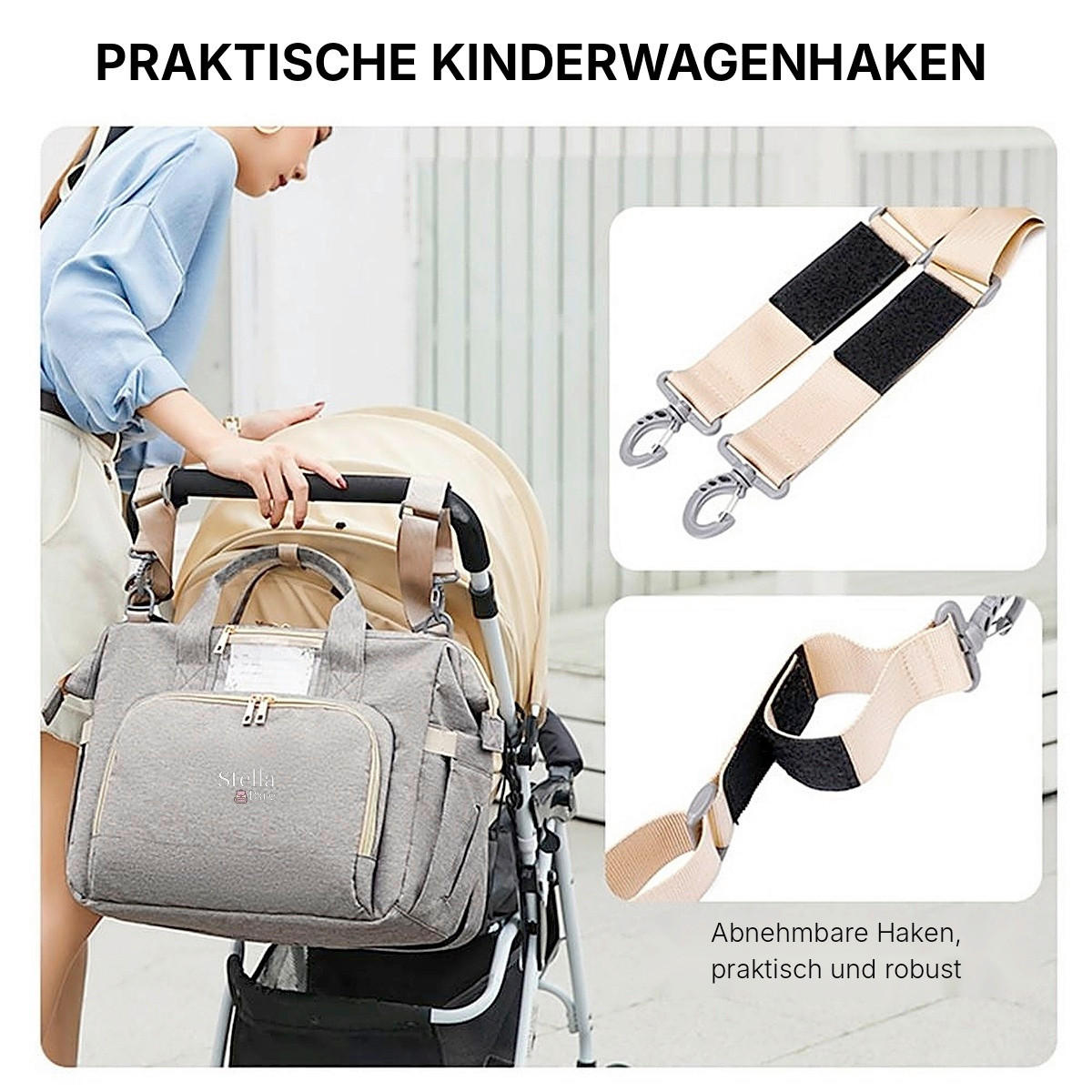 WICKELTASCHE Stella Bag  - Grau, Basics, Textil (40/30/20cm)