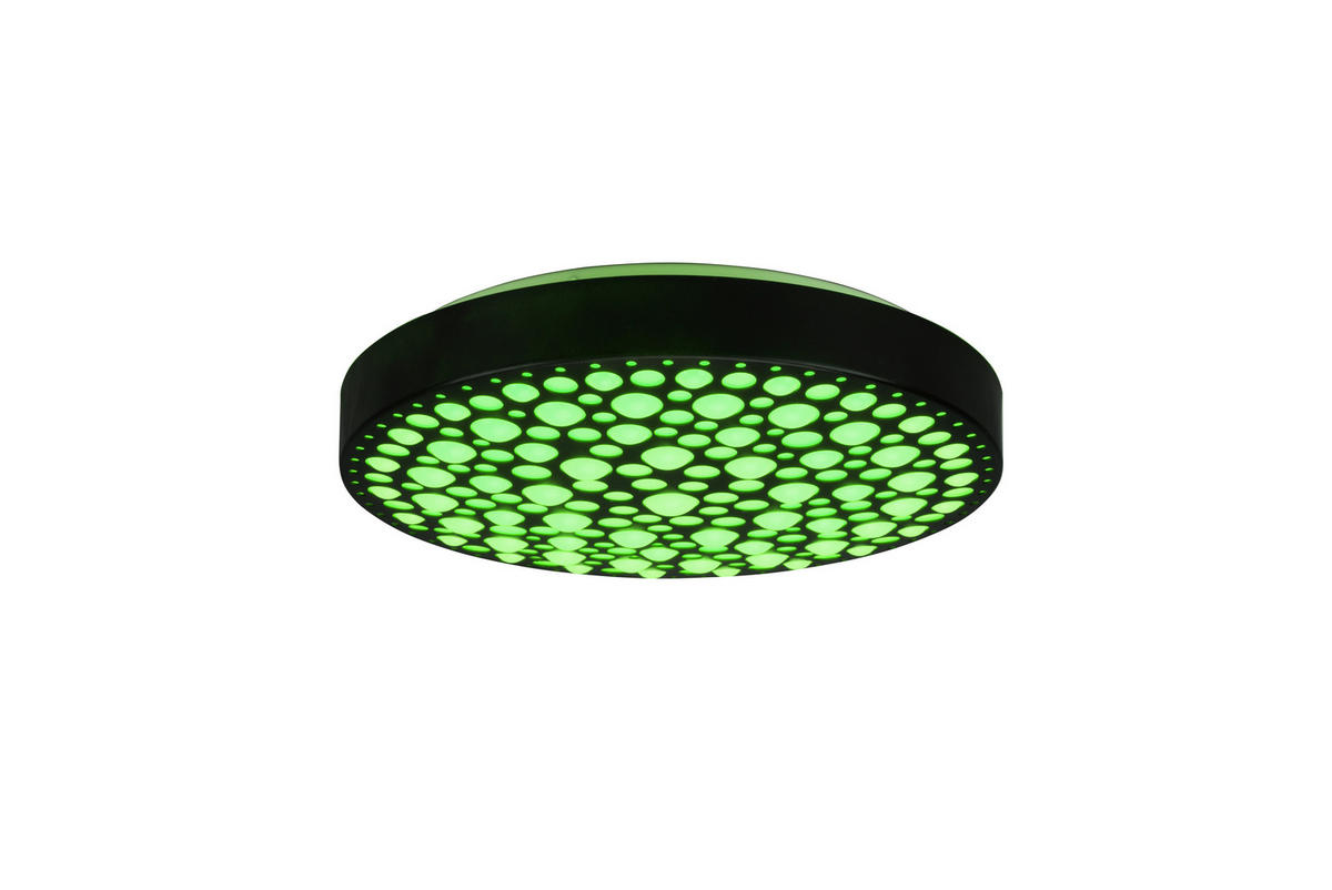 LED-DECKENLEUCHTE Chizu 40,5/9 cm   - Schwarz, Basics, Kunststoff (40,5/9cm)