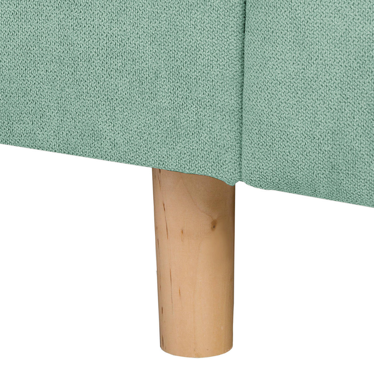 ECKSOFA inkl. Hocker Ariella in Mikrofaser Mintgrün  161/231 cm  - Naturfarben/Mintgrün, Design, Holz/Textil (161/231cm) - Livetastic