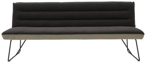 SITZBANK 168/89/68 cm  in Anthrazit, Schwarz, Greige  - Greige/Anthrazit, Design, Textil/Metall (168/89/68cm) - Dieter Knoll