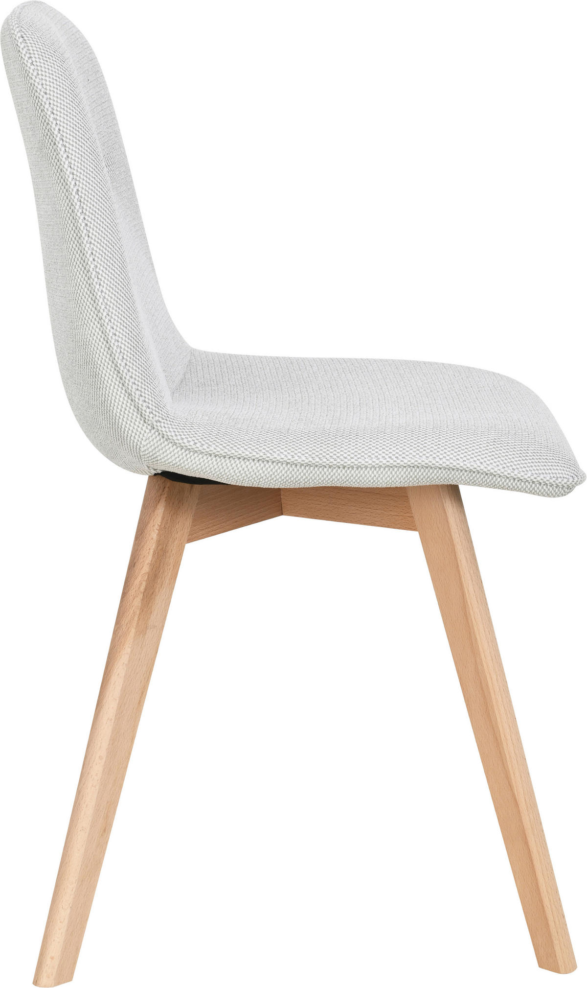 STUHL   Leinenoptik  Buchefarben, Hellgrau  - Buchefarben/Hellgrau, Modern, Holz/Textil (45/88/54cm) - Stylife