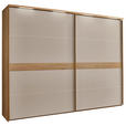 SCHWEBETÜRENSCHRANK  in Taupe, Eichefarben  - Taupe/Eichefarben, Basics, Holz/Holzwerkstoff (301,3/230,4/68cm) - Novel