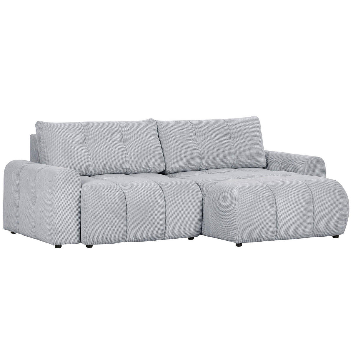 ROHOVÁ SEDACIA SÚPRAVA, textil, svetlosivá - čierna/svetlosivá, Konventionell, textil/plast (256/157cm) - Carryhome