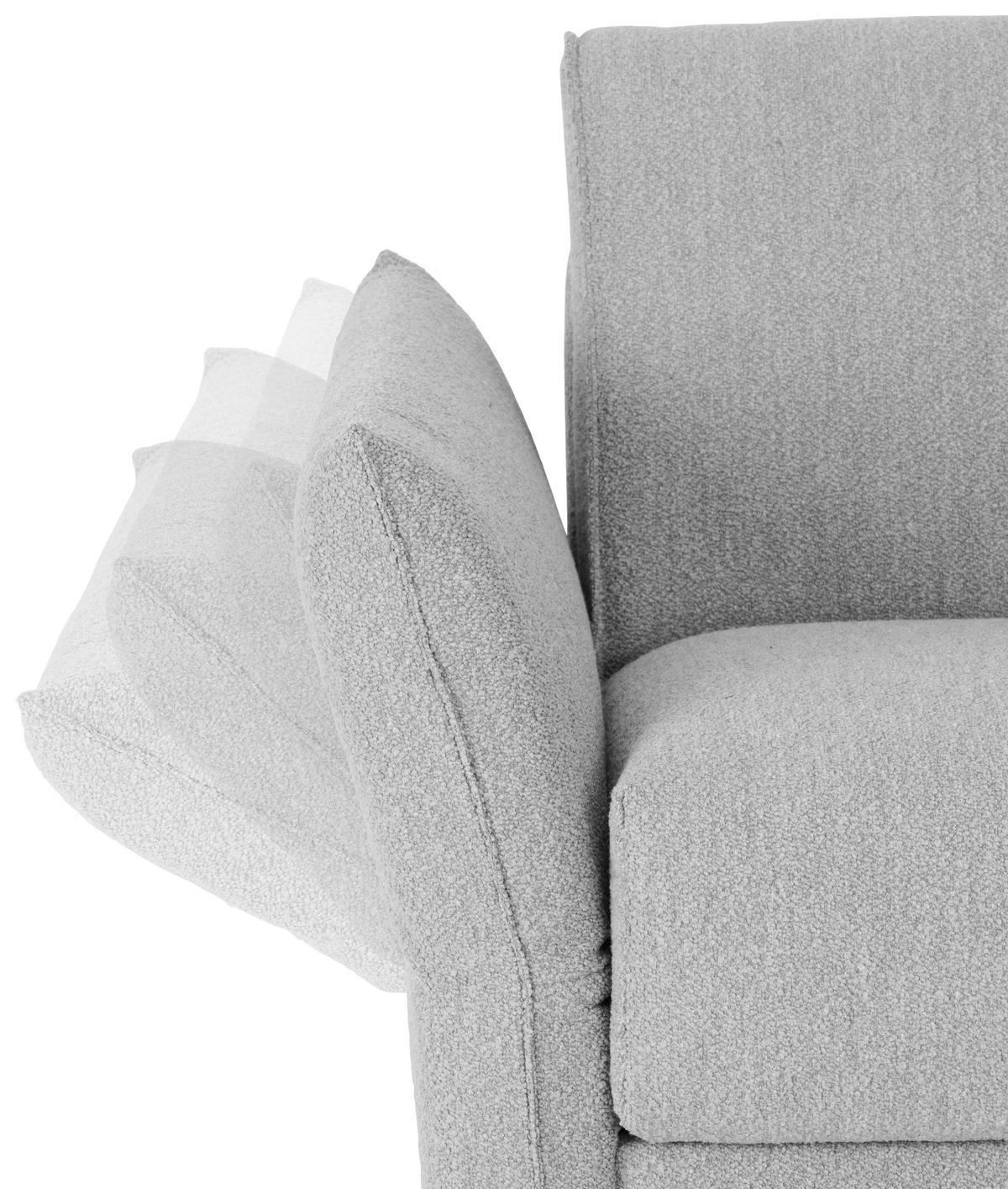 SCHLAFSOFA in Textil Dunkelbraun  - Chromfarben/Dunkelbraun, Modern, Textil/Metall (194/85/100cm) - Bali