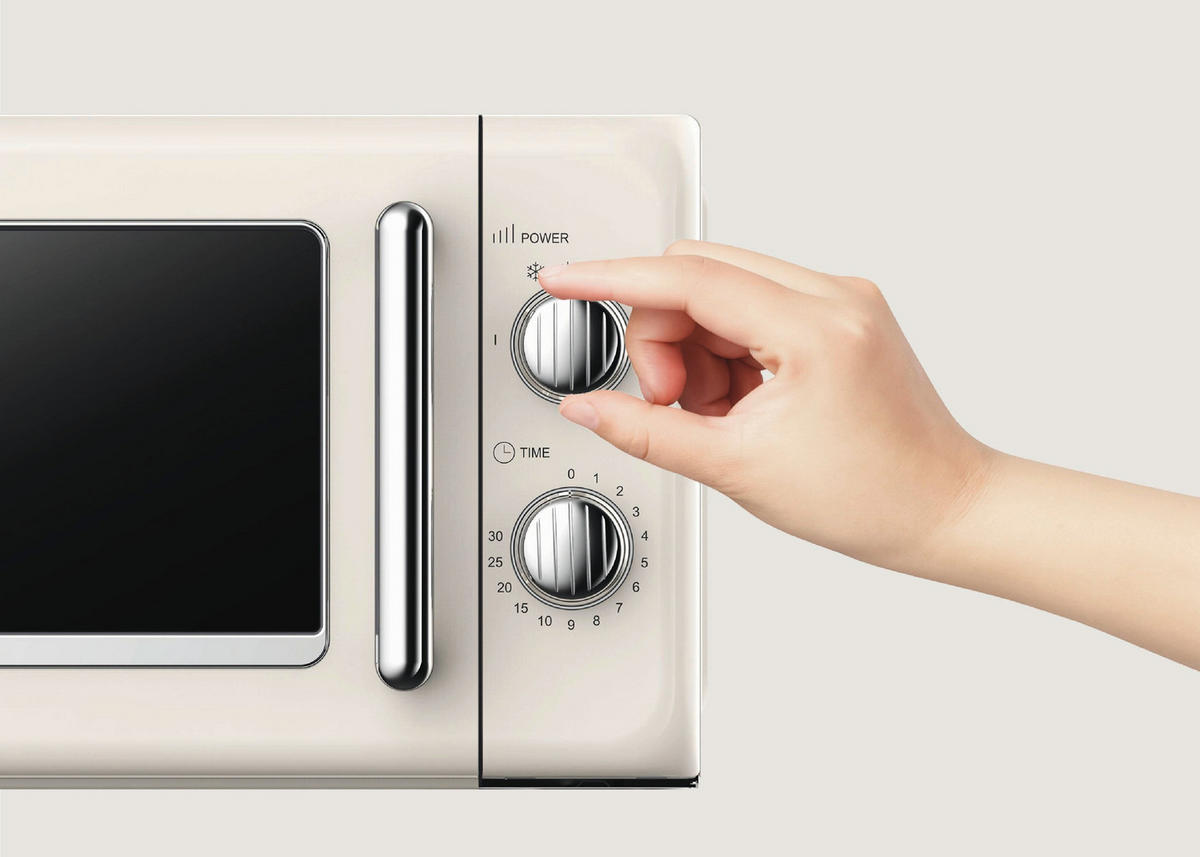 MIKROWELLE MW-R 25.3 BEIGE  - Beige, Trend, Metall (45,2/26,2/36cm)