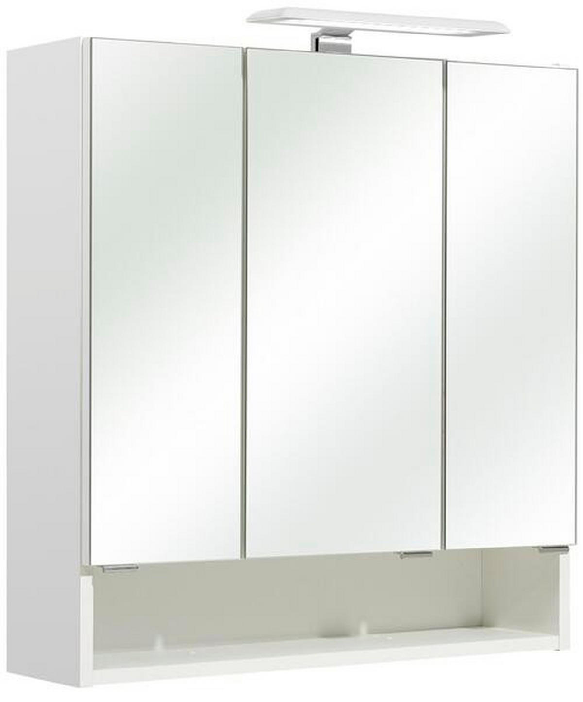SPIEGELSCHRANK 65/70/20 cm  - Chromfarben/Weiß, Design, Glas/Holzwerkstoff (65/70/20cm) - Xora