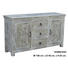 SIDEBOARD Mangoholz massiv antik, lackiert Weiß - Schwarz/Weiß, Trend, Holz/Metall (150/83/40cm) - Ambia Home