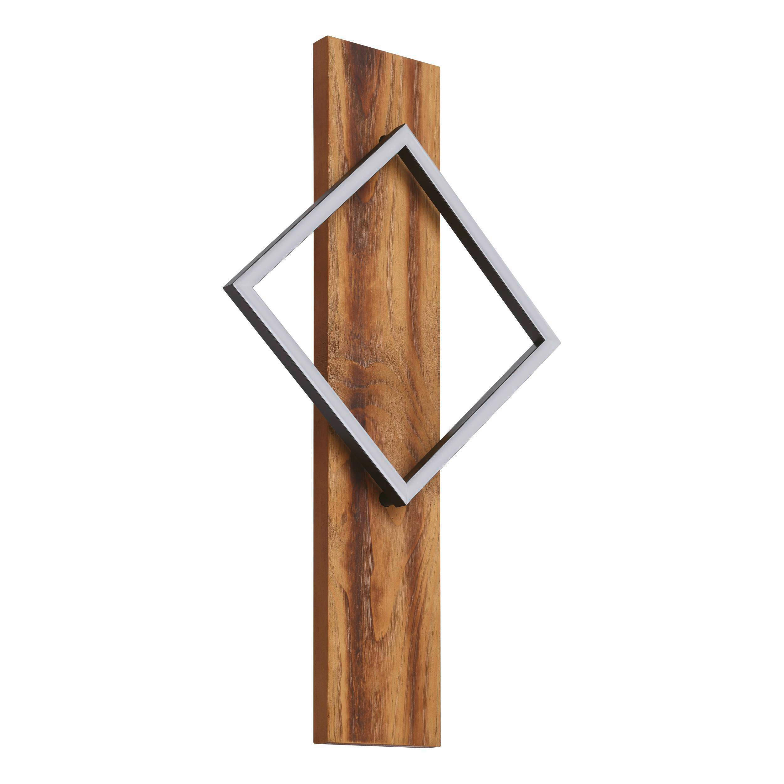 LED-DECKENLEUCHTE 30,5/10/9 cm   - Schwarz/Braun, Natur, Holz/Kunststoff (30,5/10/9cm) - Eglo