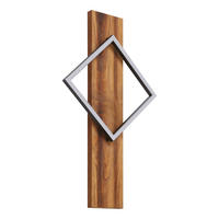 LED-DECKENLEUCHTE 30,5/10/9 cm   - Schwarz/Braun, Natur, Holz/Kunststoff (30,5/10/9cm) - Eglo