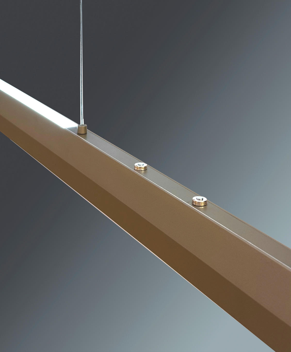 LED-HÄNGELEUCHTE 150/3,5/150 cm  - Sandfarben, Design, Metall (150/3,5/150cm) - BOPP