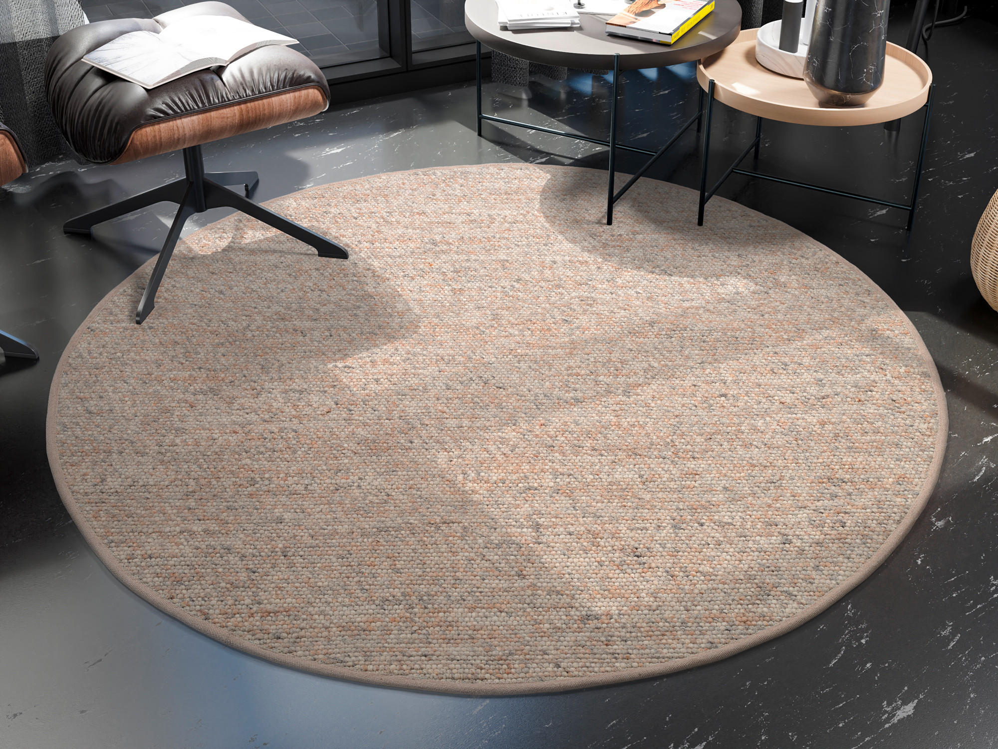 HANDWEBTEPPICH 200/200 cm Helsinki Naturfarben  - Naturfarben, Basics, Textil (200/200cm) - Linea Natura