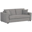 SCHLAFSOFA Webstoff Dunkelgrau  - Dunkelgrau/Schwarz, Design, Kunststoff/Textil (205/83/100cm) - Xora