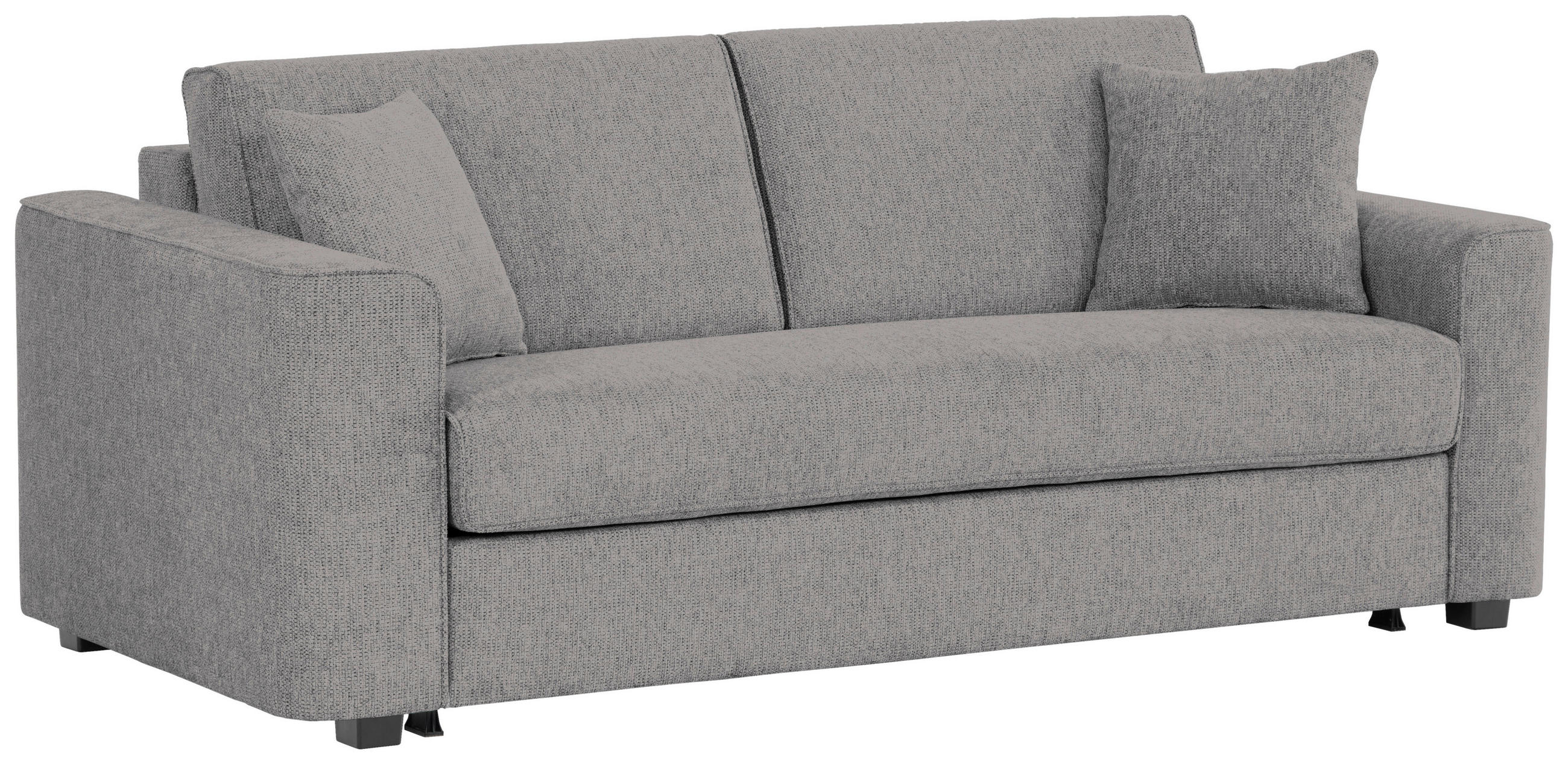 SCHLAFSOFA Webstoff Dunkelgrau  - Dunkelgrau/Schwarz, Design, Kunststoff/Textil (205/83/100cm) - Xora