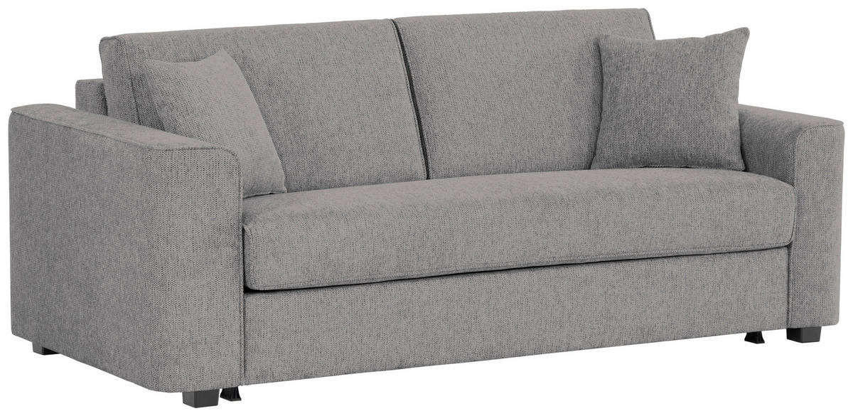 SCHLAFSOFA in Textil Dunkelgrau  - Dunkelgrau/Schwarz, Design, Kunststoff/Textil (205/83/100cm) - Livetastic