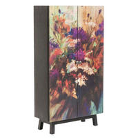 HOCHZEITSSCHRANK in Multicolor, Schwarz  - Anthrazit/Messingfarben, LIFESTYLE, Holz/Metall (76/140/30cm) - Kare-Design