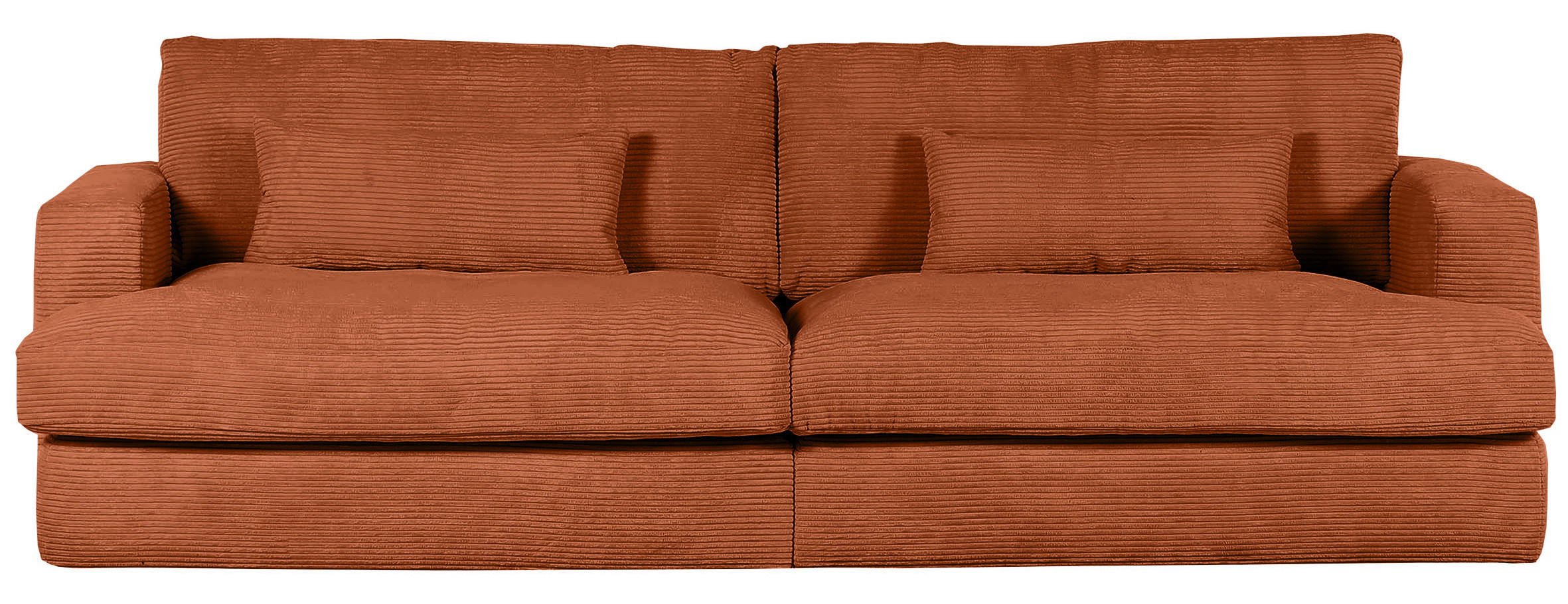 BIGSOFA in Cord Kupferfarben  - Schwarz/Kupferfarben, ROMANTIK / LANDHAUS, Kunststoff/Textil (270/67/120cm) - Landscape