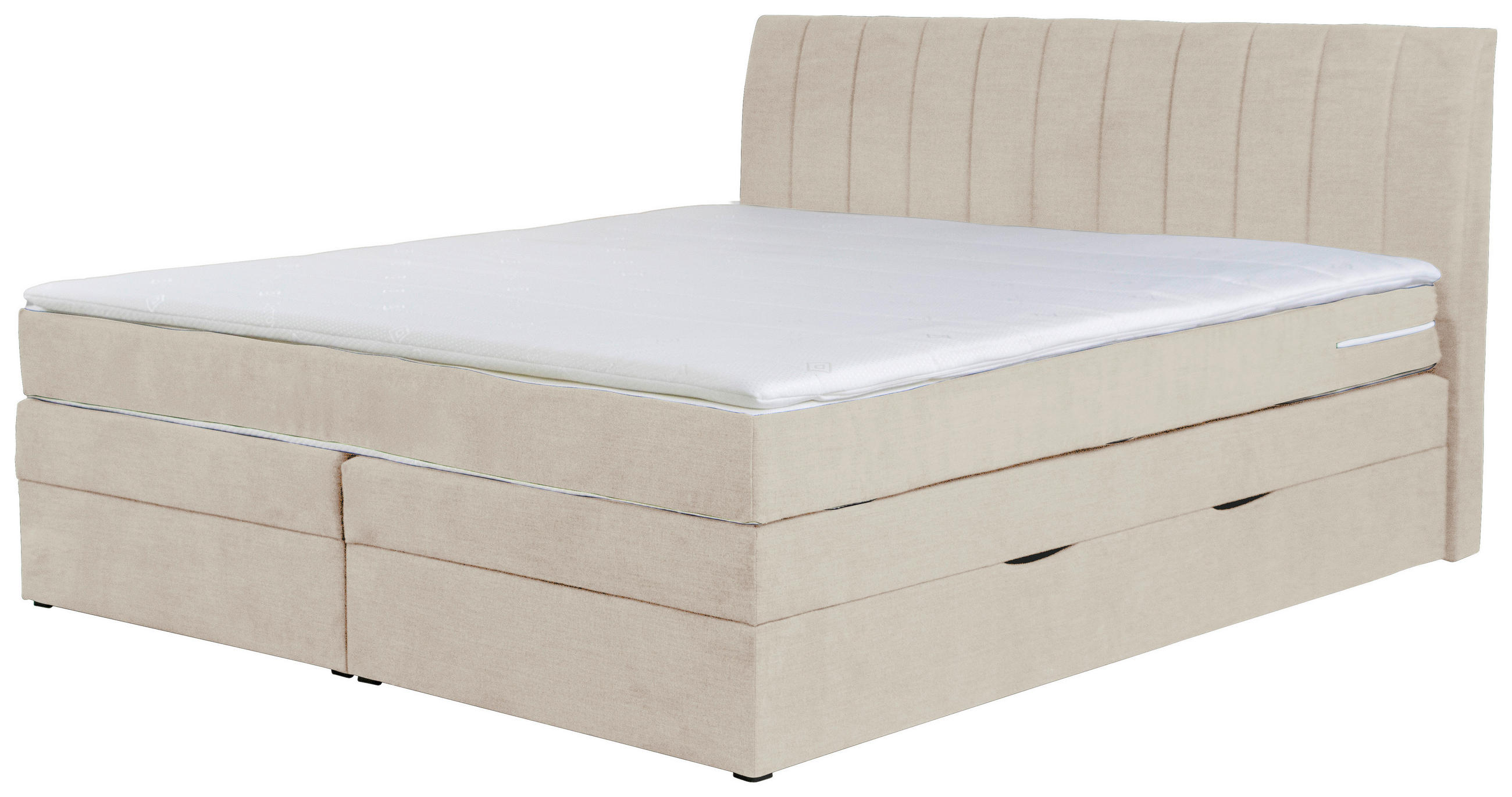 Boxspringbett mit Topper & Bettkasten 140x200 Shark