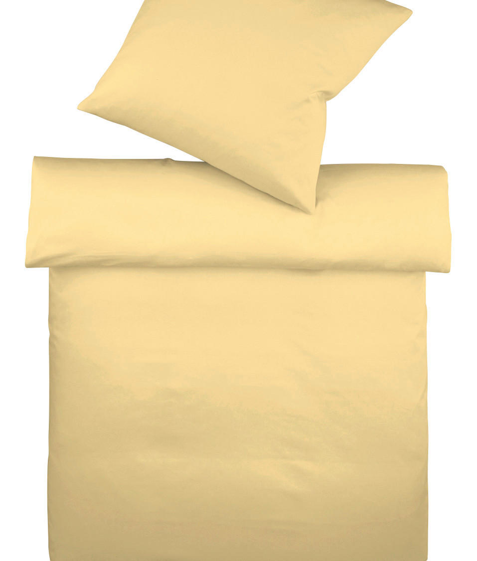 BETTWÄSCHE Makosatin 155/220 cm  - Beige, Basics, Textil (155/220cm) - Fleuresse