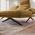ECKSOFA  in Flachgewebe Currygelb  234/155 cm  - Currygelb/Schwarz, Design, Textil/Metall (234/155cm) - Dieter Knoll