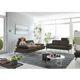 3-SITZER-SOFA in Leder Graubraun  - Graubraun/Schwarz, Design, Leder/Metall (222/86/104cm) - Dieter Knoll