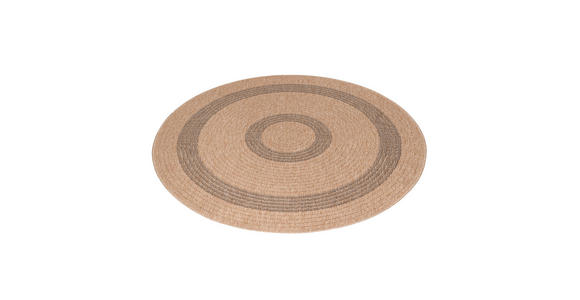 OUTDOORTEPPICH 160/160 cm Comilla Schwarz, Beige - Beige/Schwarz, Basics, Textil (160/160cm) - Novel