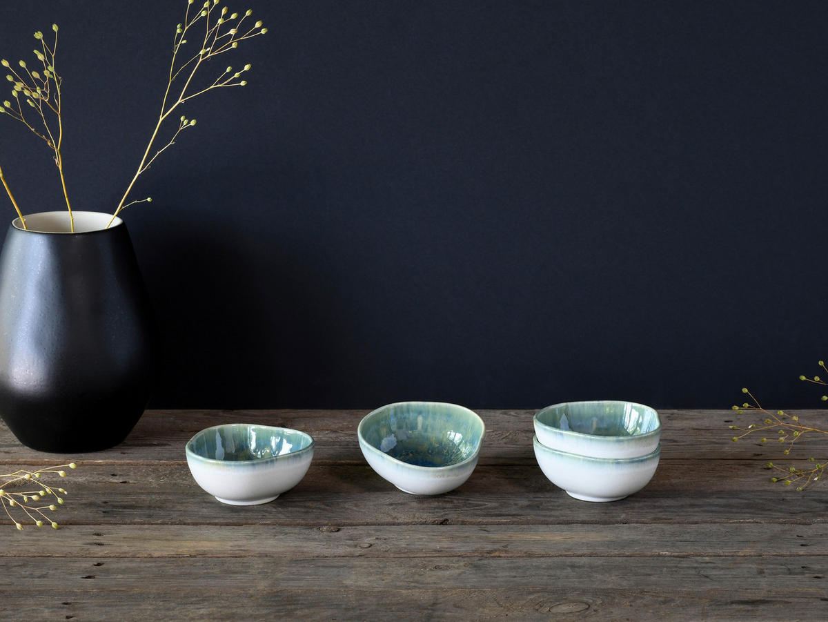 DIPSCHALENSET Keramik Steinzeug  - Blau/Grün, Basics, Keramik (11,5/5/10cm) - Creatable