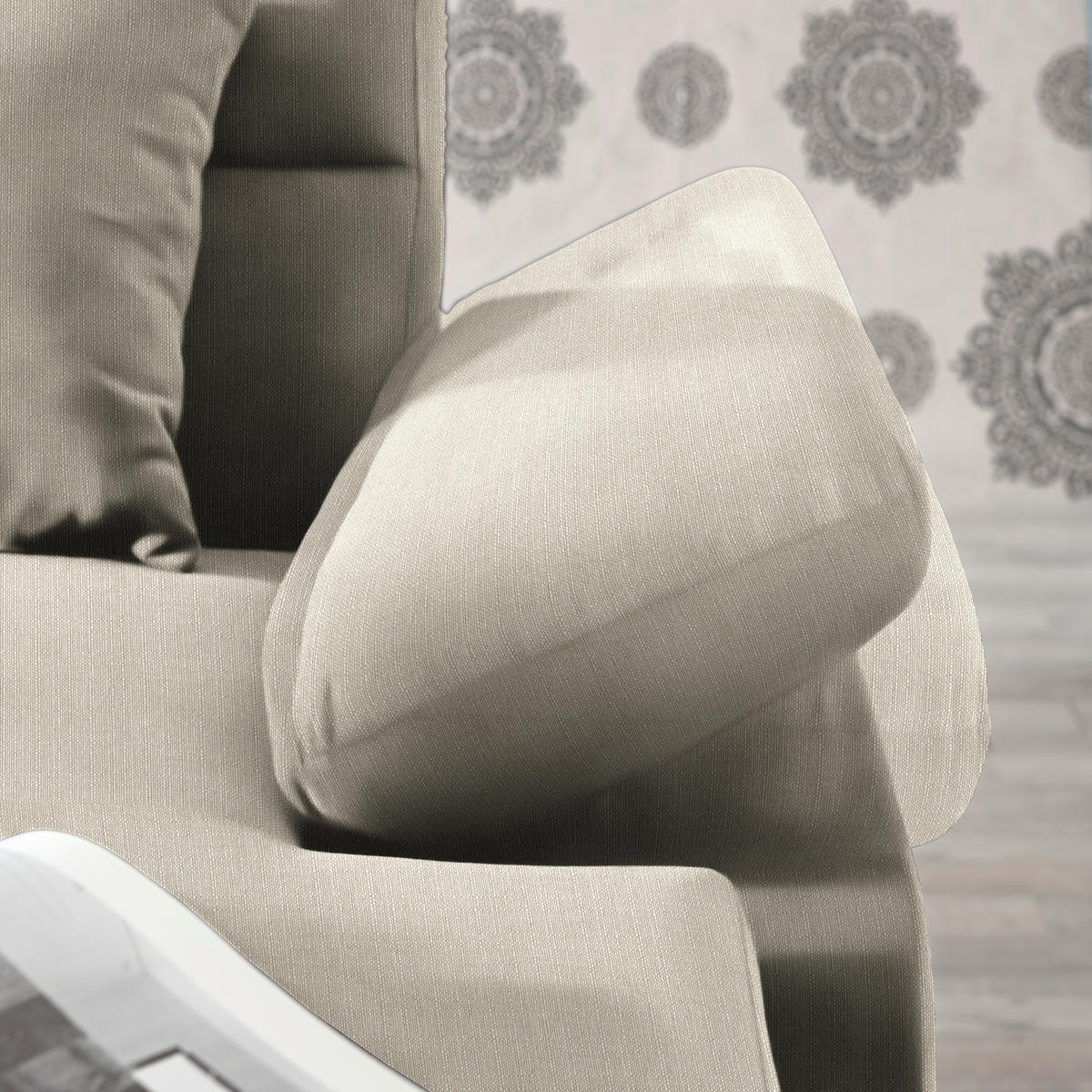 WOHNLANDSCHAFT in Webstoff Beige  - Dunkelbraun/Beige, Konventionell, Kunststoff/Textil (183/319/166cm) - Cantus