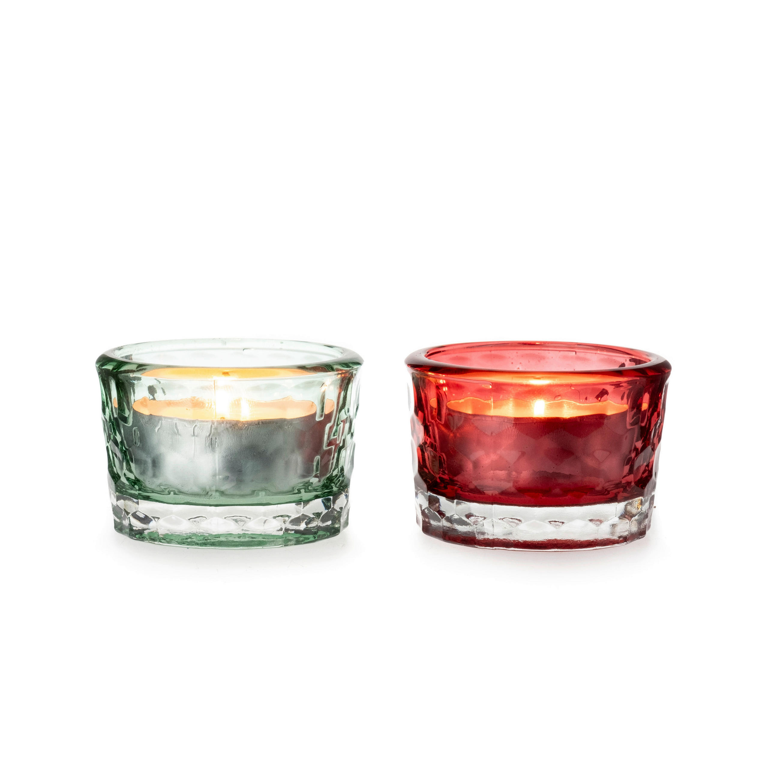 TEELICHTGLAS - Rot/Grün, LIFESTYLE, Glas (5/4cm) - X-Mas
