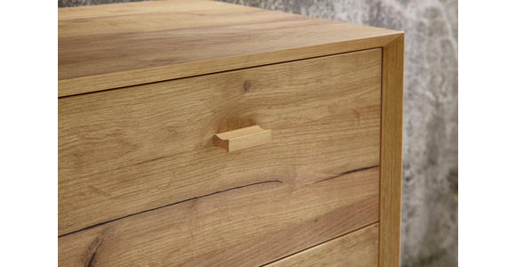 KOMMODE melaminharzbeschichtet Eichefarben - Eichefarben, Design, Holz/Holzwerkstoff (142/120/41cm) - Linea Natura