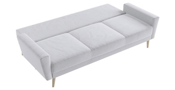 SCHLAFSOFA in Samt Hellgrau  - Buchefarben/Hellgrau, KONVENTIONELL, Holz/Textil (225/91/99cm) - Carryhome