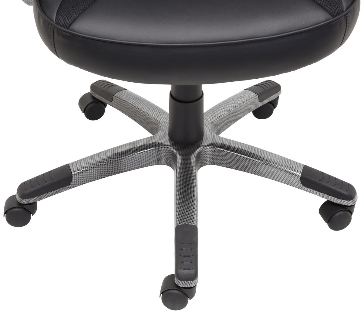 GAMINGSTUHL  in Lederlook, Netzbespannung Grau, Schwarz  - Schwarz/Grau, Design, Kunststoff/Textil (65/117-127/72cm) - Xora