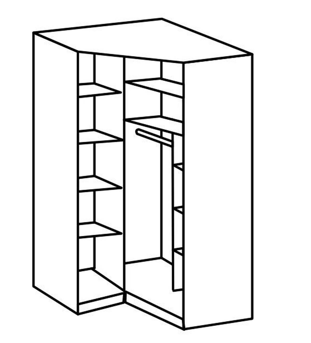 ECKSCHRANK 120/236/120 cm  - Chromfarben/Weiss, Modern, Glas/Holzwerkstoff (120/236/120cm) - MID.YOU