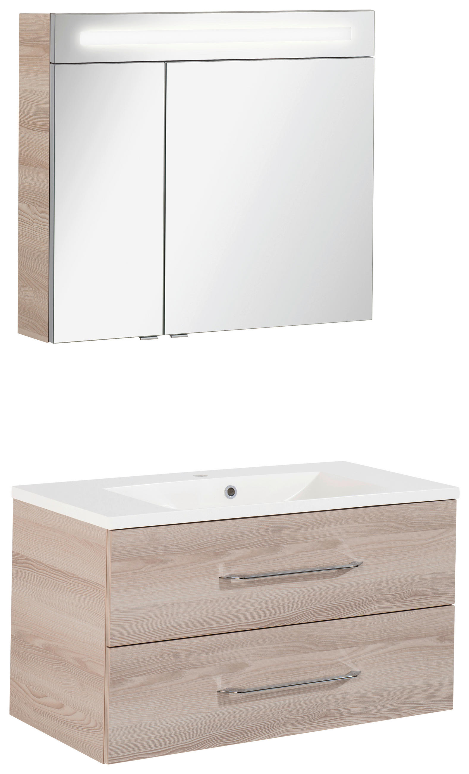 Mid.you Badezimmer Esche 90x118.9x45.7 cm
