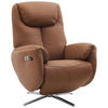 MASSAGESESSEL in Lederlook Braun  - Chromfarben/Braun, Design, Leder/Textil (79/110/85cm) - Livetastic
