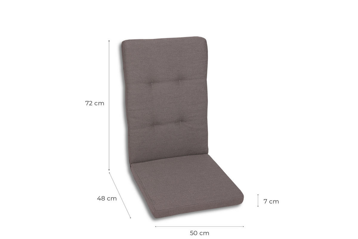 SESSELAUFLAGENSET Uni  - Taupe, Basics, Textil (50/7/120cm)
