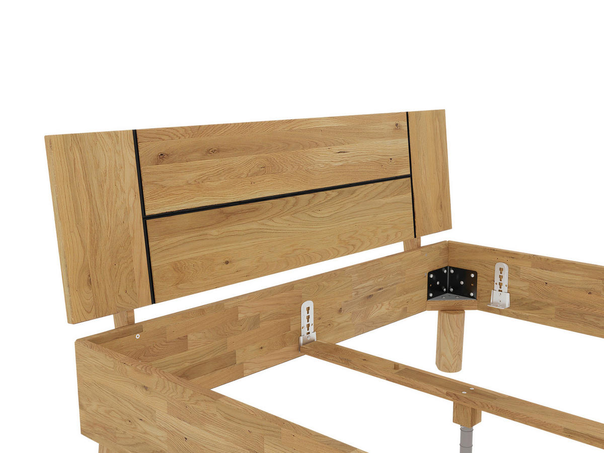 BETT - Wildeiche/Naturfarben, MODERN, Holz (100/200cm) - MID.YOU