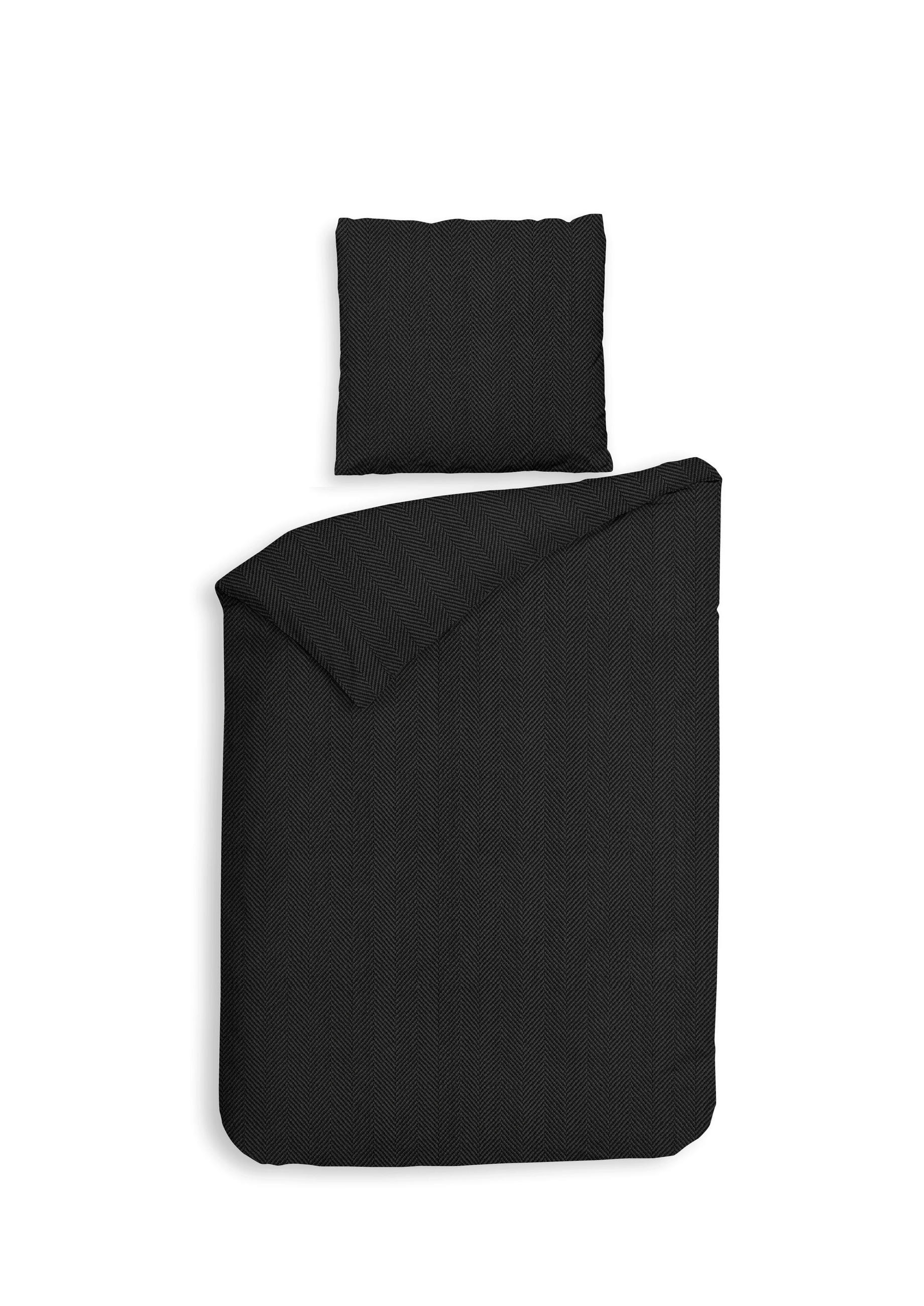 BETTWÄSCHE Spina Flanell 155/220 cm  - Dunkelgrau, Basics, Textil (155/220cm)