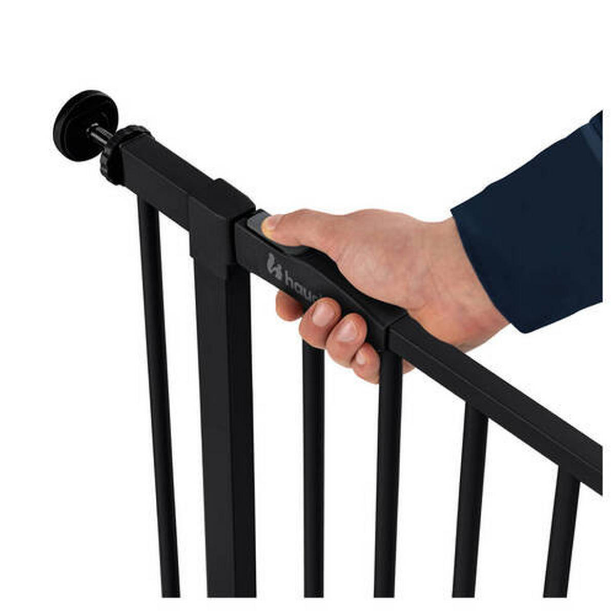 TÜRSCHUTZGITTER  - Schwarz, Basics, Kunststoff/Metall (75/77/4cm) - Hauck
