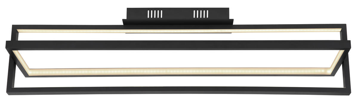 STROPNÍ LED SVÍTIDLO, 82/18/21.5 cm - černá/opál, Trend, kov/plast (82/18/21.5cm) - Globo