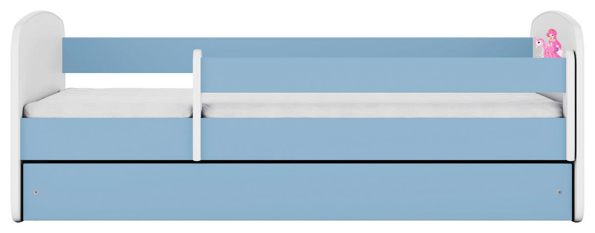 KINDER-/JUNIORBETT - Blau/Birkefarben, MODERN, Holz/Holzwerkstoff (80/160cm) - MID.YOU