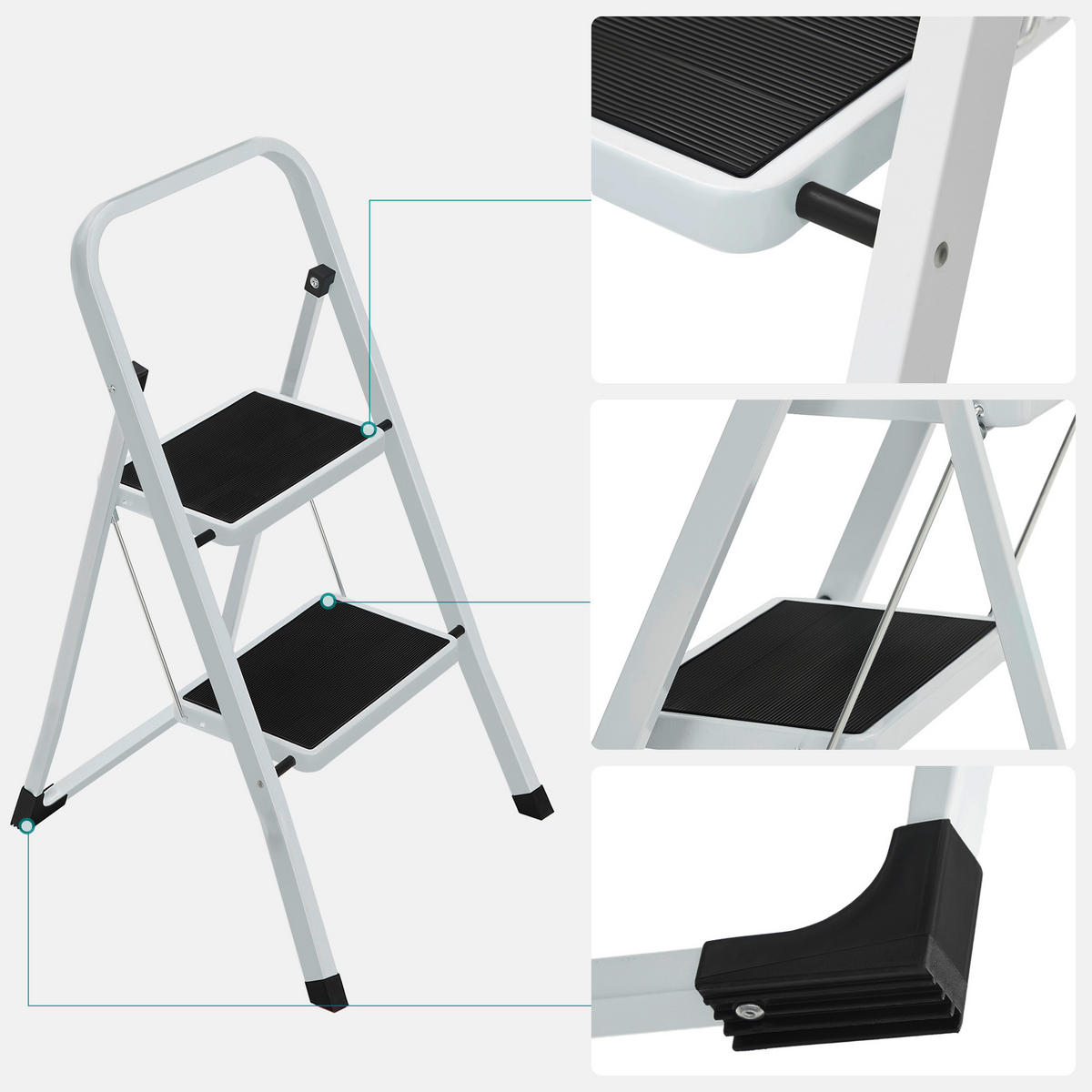 KLAPPTRITTLEITER - Basics, Kunststoff/Metall (55/82/46cm)
