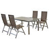 GARTENSET 5-teilig Aluminium 5-teilig  - Taupe/Silberfarben, MODERN, Textil/Metall - Gardenson