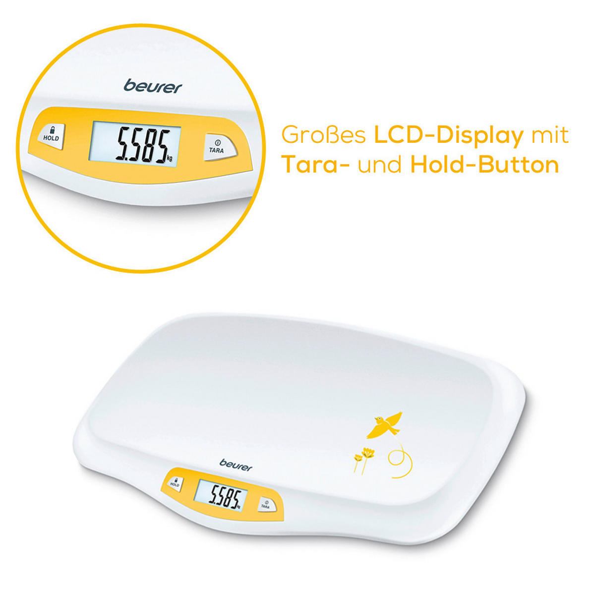 BABYWAAGE  - Weiss, Basics (8/37,2/59cm) - Beurer